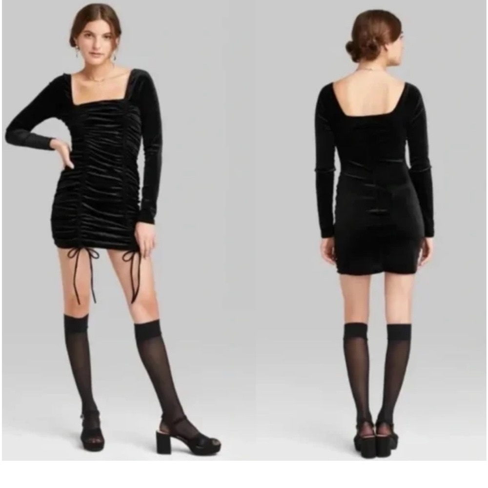 Small black velvet dress